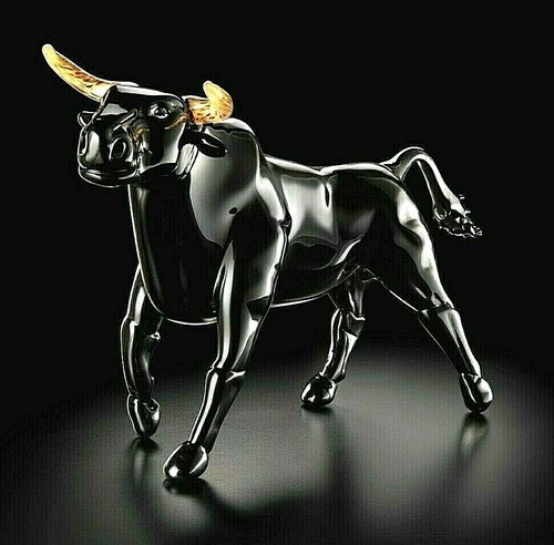 Petite statue taureau - petite, noir