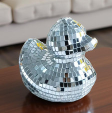 Canard Décoratif Mosaïque – Style Disco, Fun & Brillant 14x11cm