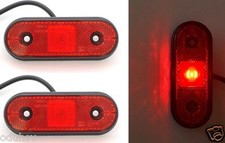 2x 12V 24V LED Arrière Contour Clignotant – 12V/24V, Red pour Camions Tracteurs