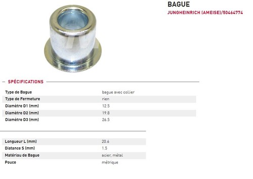 Jungheinrich 50464774 douille - jungheinrich,