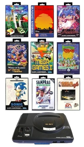 Sega mega drive console - mega, 1