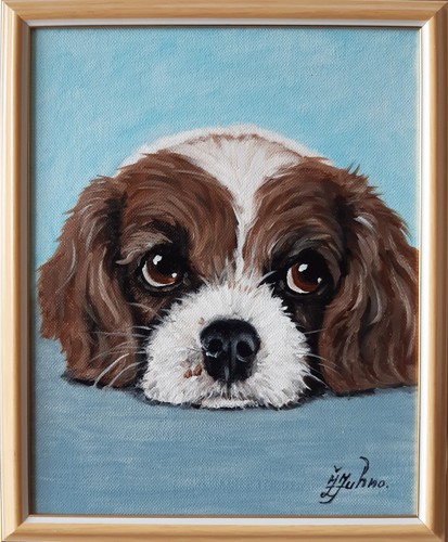 Peinture huile cavalier - peinture, l'huile