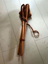 Trépied cuir et bois