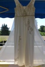 VINTAGE/RETRO: Belle CHEMISE de NUIT, NYLON doublé VOILE, AN 1960, T: 42 (Fr)