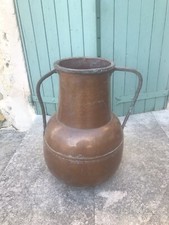 Grande JARRE, CRUCHE à Anses en CUIVRE MARTELÉ, 5 Kg, 45 Cm, Maroc  XIXÈME