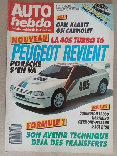Auto hebdo 580 - 1/7/1987, 405