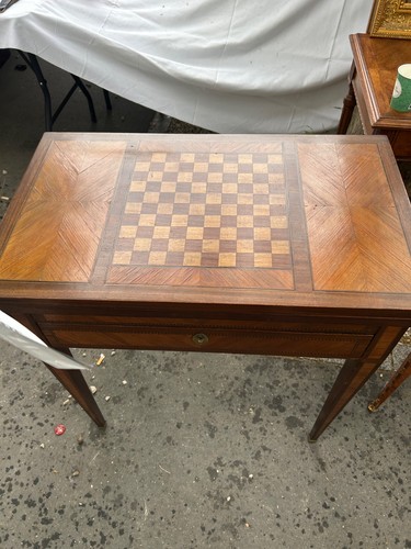 Table jeux bois ancienne - jeux,