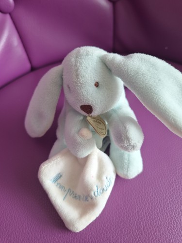 Doudou lapin bleu - doudou, et