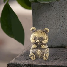 Brass Panda Bear Figurine Panda Bear Statue pour la chambre Lover Office