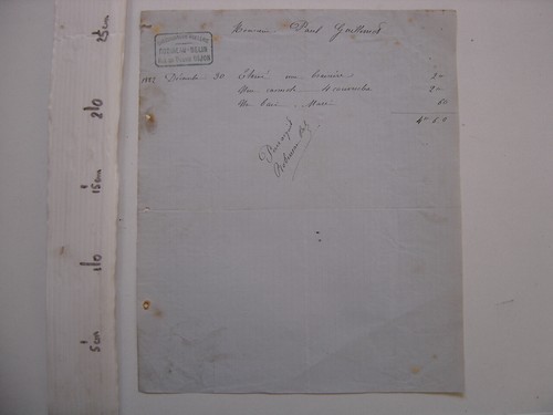 Facture lettre 1882 - lettre, robineau