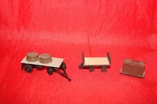 PREISER ARTITEC HO 3 CHARIOTS DE QUAI  DECOR TRAIN ELECTRIQUE