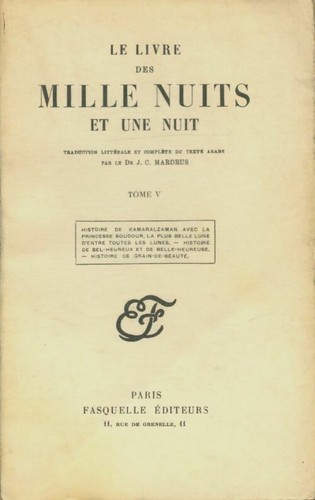 Livre des mille - des, nuits