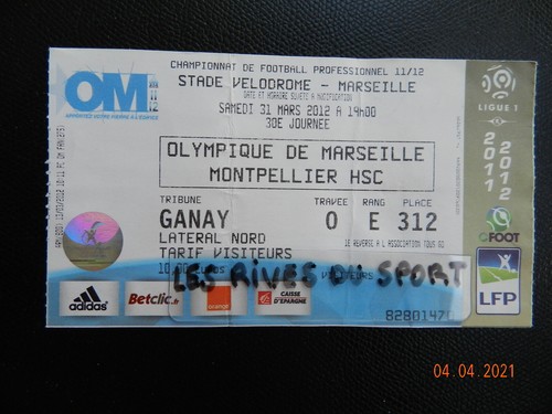 Ticket billet football - +++,
