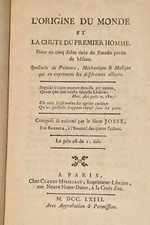 JOSSE, L'Origine du Monde, 1763