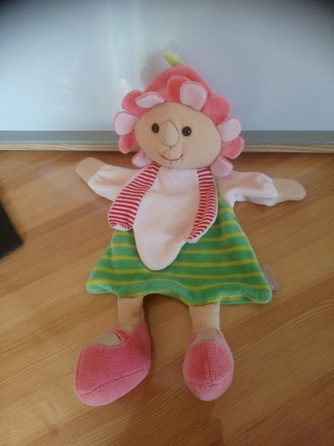 Doudou marionnette fleur
