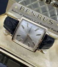 Ultra-Rare Montre BENRUS Années 60 Vintage Shock Absorber Manual 17 Jewels US...