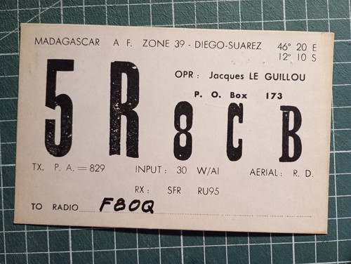 Br0027 carte radio amateur qsl - radio,