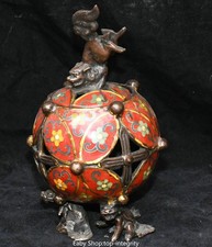 9'' Cloisonne émail bronze