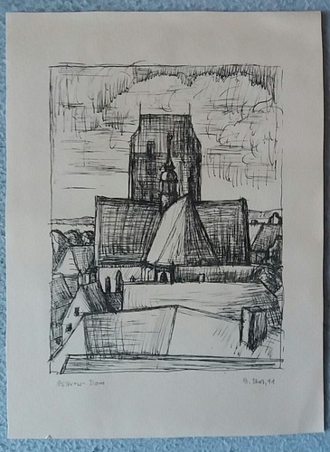 Lithographie cathédrale - ,