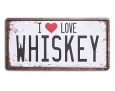 Whisky Plaque Affiche Galvanisé Fer Avec Imprimé Haut Étain Décoratif Signe