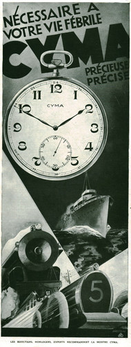 Publicité ancienne montre