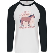 Équitation Cheval My Seulement Étable Relationship Mens L/S Baseball T-Shirt
