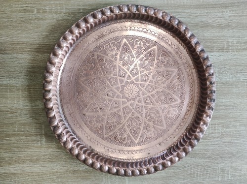 Plateau cuivre artisanal - plateau,