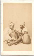 Photo cdv porteurs - porteurs, d'eau