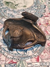 Encrier Ancien En Bronze - La cigale