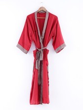 Vintage rouge soie kimono - rouge,