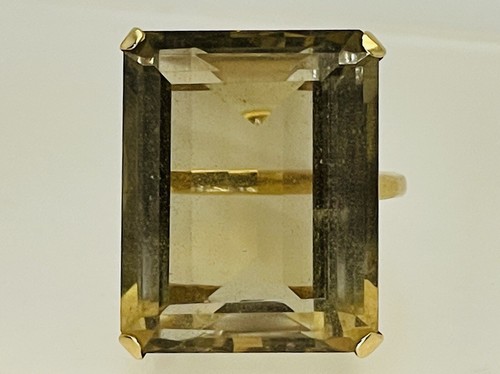 Bague serti solitaire quartz - solitaire,