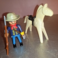 PLAYMOBIL NORDISTE CHEVAL ARMES WESTERN SUDISTE FAR WEST  CAVALERIE RÉGIMENT