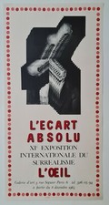 Andre Breton L'écart absolu - l' Oeil 1965 Affiche Originale Exposition Abstrait