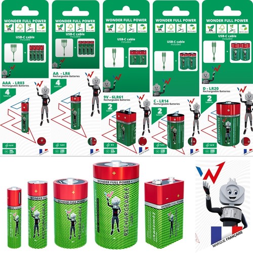 Piles rechargeables via - rechargeables,