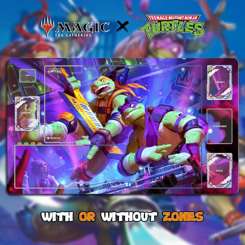 Mtg tmnt playmat tcg - tmnt,