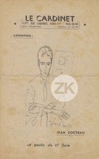 JEAN BOULLET Exposition COCTEAU Dessins LE CARDINET Cinéma Ciné-club 1950s