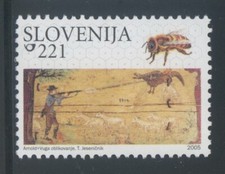 Slovenia 2005 MNH** Painted Beehives*Honey Bee*Apis Mellifica*Hunting Scene 1v s
