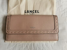 Portefeuille premier Flirt en cuir beige Lancel