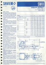 SAVIEM / PORTEUR SM 8 / FICHE