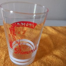 Ancien verre limonade Primerose recto-verso différent