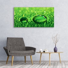 Tulup Tableau sur verre acrylique Image Impression 120x60 Gouttes D'eau