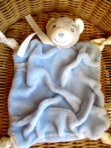 Doudou kaloo ours plume bleu - doudou,