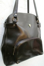 -LANCASTER sac à main ou dos cuir noir TBEG vintage bag authentique