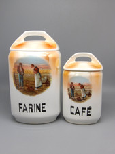 2 POTS A EPICES ANCIEN MOTIF L 'ANGELUS de Millet complement de série