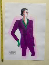 Balenciaga Uniformes original drawing circa 1970