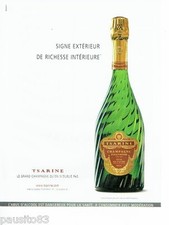 PUBLICITE ADVERTISING 126  2005  Tsarine  champagne Chanoine tete de cuvée