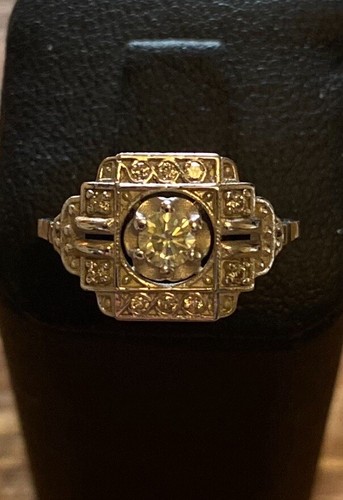 Bague blanc 18k style - or,