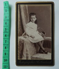 Photo ancienne CDV : Portrait d'une belle petite fille - fin 19è (à St-Maixent)