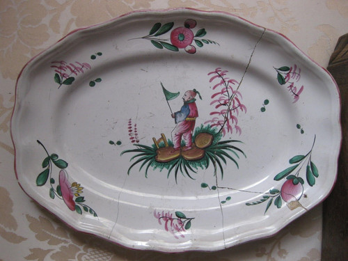 Ancien plat faience - ancien, en