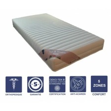 Matelas - 19 cm Très Ferme - Spécial Sommier Electrique - 5 Zones de Confort - N